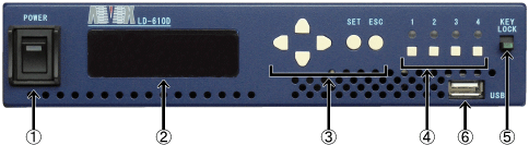 LD-610D　フロントパネル