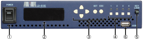 LD-610E　フロントパネル